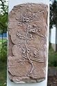 Hand Sculpted Cast Stone Cloverleaf Relief Garden Wall Plaque Decorative Christmas Gift (Terracotta, Sandstone & Shale)