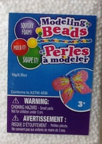 Squishy Foam ~ Modeling Beads ~ White ~ Mold It! Shape It!