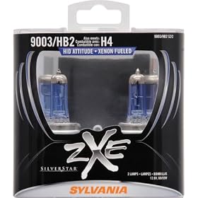 Sylvania 9003/HB2 SilverStar zXe High Performance Halogen Headlight - Pack of 2
