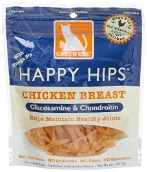 Catswell Happy Hips for Cats, Chicken Breast, Glucosamine & Chondroitin, 2-Ounce Pouches (Pack of 10)