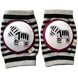Crawlings Unisex Zebra Knee Pads One Size Black