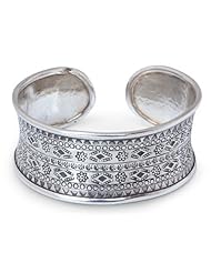 Sterling silver cuff bracelet, Karen Tribe Imprint - Sterling Silver Hill Tribe Cuff Bracelet