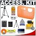 Olympus Orange Skin for Stylus 770 SW Digital Camera + Spare Li40B/Li-42B Battery + High Speed USB 2.0 xD-Picture Card Reader + Compact Travel Tripod + Accessory Kit