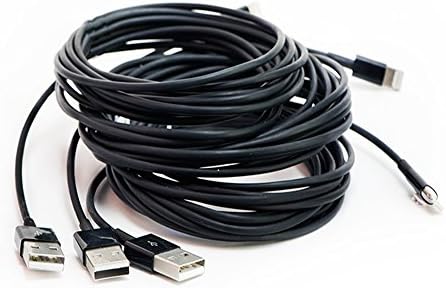 Merchandise Mafia - 10ft BLACK 3-PACK BUNDLE USB to Lightning Charging Cable - Fast Charge, Sync and Data Transfer for All Apple Accessories and iOS Devices!