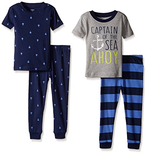 Carter's 4 Piece Pant PJ Set (Baby) Captain