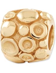 Sterling Silver Gold plated Reflections Dots Bali Bead
