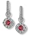 Cushion Pave Diamond Earring Charms - Pink Tourmaline - by Zasha Signature Jewelry