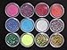 Z'luxe 12 Color Glitter Sparkle Powder Nail Art Makeup Body Painting