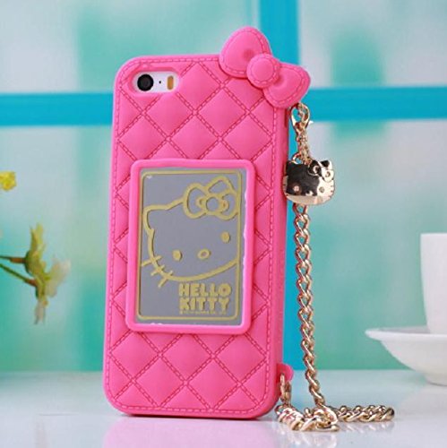 TFS iPhone 5 Case ,iPhone 5S protector Cover,Stylish Slim Cut Cat Handbag Soft Silicone case cover for Apple iphone 5 5G 5S (Rose)
