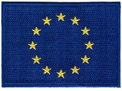 European Union Flag Embroidered Patch EU Europe Iron-On International Emblem