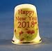 Porcelain China Collectable Thimble -- Happy New Year 2018 with Free Gift Box