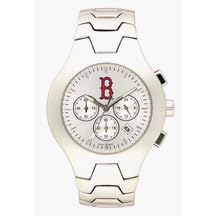 Boston Red Sox Mens MLB Hall of Fame Chronograph Watch (Bracelet)