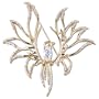 Crystal Warble Birdes Pin Brooch