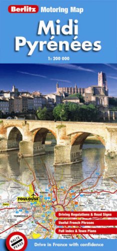 City Travel Guides Discounted  Third Party New : Midi-Pyrenees Berlitz Motoring Map (Berlitz Motoring Maps) (Berlitz Motoring Maps)