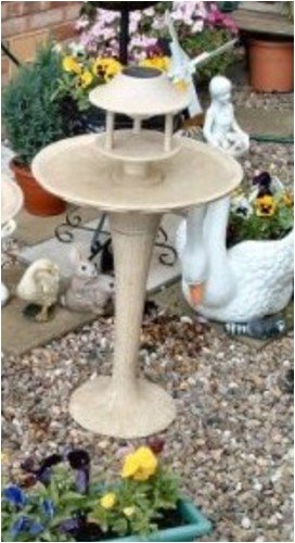 Buy Elisa Birdfeeder  / Birdbath with Solar Light - Sandstone Colour online at Discounted New and Used prices. Delivered to your door with Off-The-Bookshelf.