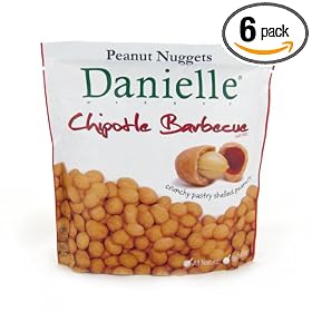 Danielle Market Chipotle BBQ Peanut  Nuggets, 2- Ounce Bags (Pack of 6)