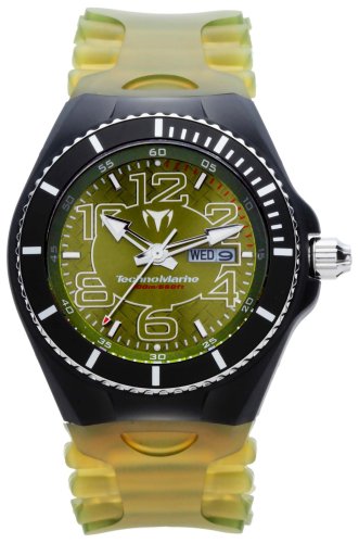 TechnoMarine Men's 108023 Cruise Magnum 3-Hand Green Polyurethane Watch