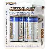 AGAIN AND AGAIN UL2D Rechargeable NiMH Batteries - 2 Pack