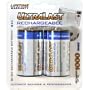 AGAIN AND AGAIN UL2D Rechargeable NiMH Batteries - 2 Pack