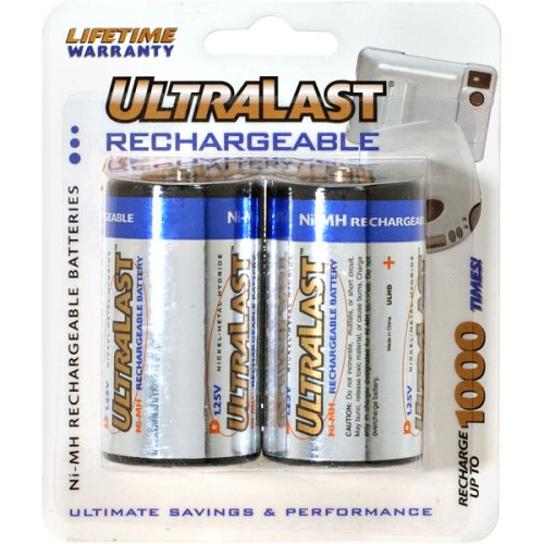 AGAIN AND AGAIN UL2D Rechargeable NiMH Batteries - 2 Pack