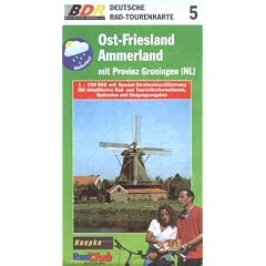 Deutsche Radtourenkarte, Bl.5, Ost-Friesland, Ammerland, mit Provinz Groningen (NL)