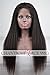 Chantiche® Brazilian Italian Yaki Gluless Silk Top Lace Front Wigs 5A Remy Human Hair with Baby Hair 130% Density Natural Color Medium Size Cap Medium Brown Lace