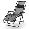 La Chaise Black Mesh Folding Recliner