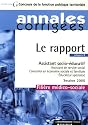 Le rapport Assistant socio-éducatif : Filière médico-sociale catégorie B, session 2005
