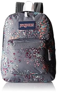 JanSport Superbreak Backpack - Shady Grey Sprinkled Floral / 16.7