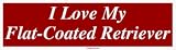 I Love My Flat-Coated Retriever Bumper Sticker
