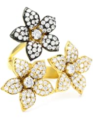 Azaara "Paris" Triple Flower Adjustable Ring