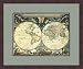 "World Map, 1662" by Blau - Framed Artwork