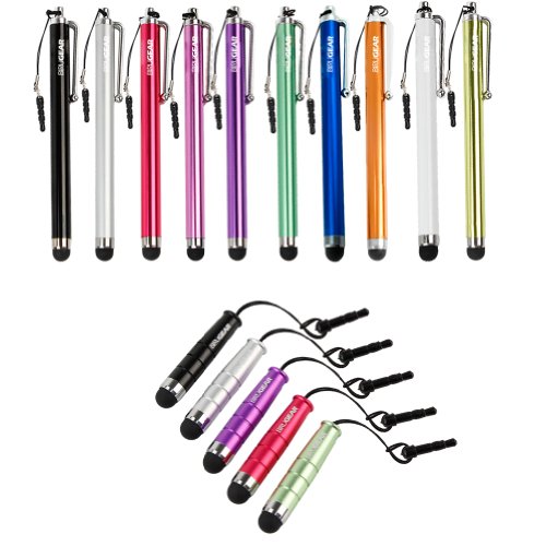 BIRUGEAR Bundle of 15 Colorful Stylus Universal Touch Screen Pen for iPhone, Samsung, HTC, LG, Motorola, Nokia, BlackBerry and Other Touch Screen Cellphone, Smart Phone