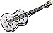 ID 9174 Shiny Guitar Patch String Musical Instrument Embroidered Iron On Applique