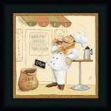 Chef's Market IV by Daphne Brissonnet Whimsical Kitchen Art Print Framed