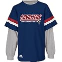 adidas Cleveland Cavaliers Kids (sizes 4-7) Faux Layered Long Sleeve T-Shirt