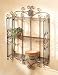 WALL SHELF 3TIER SCROLL DE TAIL W/ FILIGRE ANTIQUE GOLD CRISTINA IRON 24'L X 8'W X 40'H