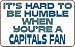 It's Hard to be Humble When you're a CAPITALS FAN Natural Tote Bag (Totebag)