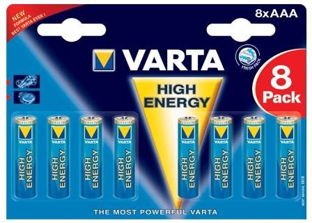 Varta - Piles - High Energy LR 03 x 8