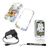 WHITE FLOWER BUTTERFLY Crystal Protective Hard Plastic Graphic Case for T-M ....