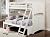 White Shutter HardWood Twin Full Size Bunk Bed from Coaster