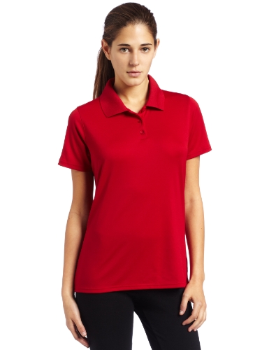Antigua Women's Exceed Desert Dry Xtra-Lite Short Sleeve Polo, Dk Red, Medium