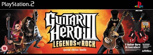 Guitar Hero III: Legends of Rock with two Wired Controllers (PS2)