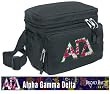Alpha Gamma Delta Lunch Box Cooler Bag Insulated Alpha Gamma - Top Quality Unique Lunchbox or Sophisticated Black Travel Bag - OFFICIAL NCAA COLLEGE LOGO Merchandise
