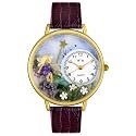Whimsical Watches Women's Fairy Dark Purple Leather Watch #G-1610001