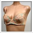 Venus Floral Orange Convertible Push Up Bra #0072 sz 36A 38B 38C