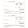 Tops W-2 Tax Forms For Laser Printers, Loose Format, 8.5 X 11 Inches, 6 Parts, 