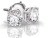 14K White Gold 1.00 ctw Diamond Stud Earrings