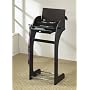 Cappuccino Finish Suit Valet Stand Organizer w/Flip Top