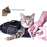 Cat Grooming Bag - MEDIUM, cat restraint bag + FREE Cat Muzzle by, Downtown Pet Supply